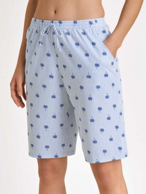 Women Calida Favourites Serenity Bermudas Loungewear Hydrangea Blue | 506912-DXN