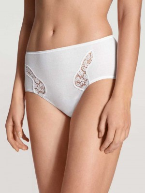 Women Calida Feminin Sense Midi Brief Underwear Weiss | 812649-PAJ