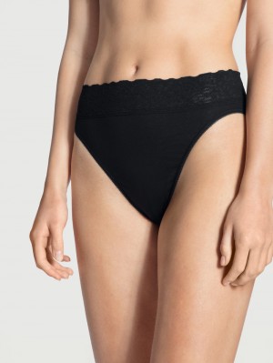 Women Calida Iconics Brief Underwear Schwarz | 496308-GDM