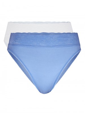 Women Calida Iconics Jazzpant, 2er-pack Underwear Hydrangea Blue | 385190-EQM