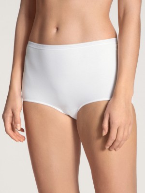 Women Calida Iconics Midi Brief Underwear Weiss | 567230-GSH