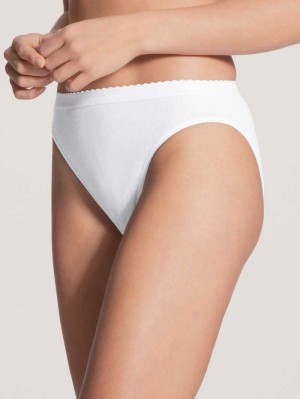 Women Calida Iconics Mini Brief Underwear Weiss | 154792-IDO