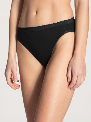 Women Calida Iconics Mini Brief Underwear Schwarz | 416059-KMV