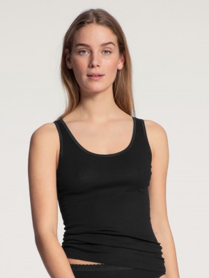 Women Calida Iconics Tank Top Underwear Schwarz | 347069-CDG