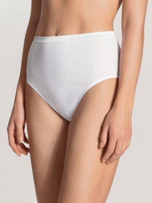 Women Calida Light Midi Brief Underwear Weiss | 439206-FGU