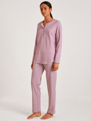 Women Calida Midnight Dreams Pyjama Sleepwear Mauve Shadow | 672493-GXU