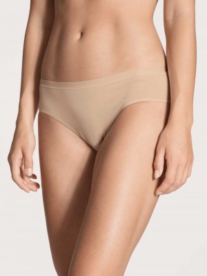 Women Calida Natural Comfort Brief Underwear Rose Teint | 182034-IHE