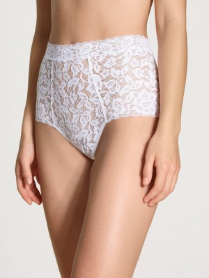 Women Calida Natural Comfort Lace Brief Underwear Weiss | 039725-SDI