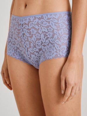 Women Calida Natural Comfort Lace Shorty Regular Cut Underwear Lanquid Lavender | 073158-OKG