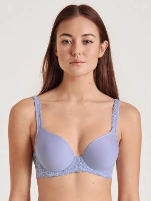 Women Calida Natural Comfort Lace Spacer Bra Underwear Lanquid Lavender | 681740-ETF