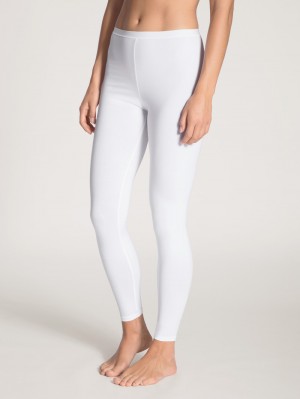 Women Calida Natural Comfort Leggings Loungewear Weiss | 143086-VEC