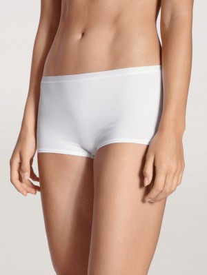 Women Calida Natural Comfort Shorty Regular Cut Underwear Weiss | 032976-NWQ