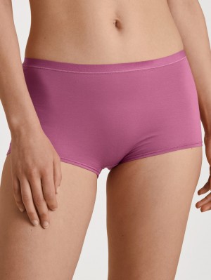 Women Calida Natural Comfort Shorty Regular Cut Underwear Red Violet | 196253-IUS