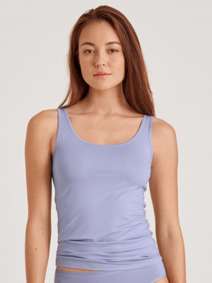 Women Calida Natural Comfort Tank Top Underwear Lanquid Lavender | 128430-ISY