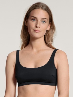 Women Calida Natural Skin Bustier, Cradle To Cradle Certified® Yoga Black C2c | 728510-ONP