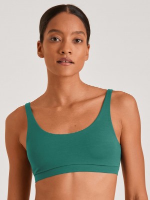 Women Calida Natural Skin Bustier, Cradle To Cradle Certified® Yoga Galapagos Green | 695048-BSH