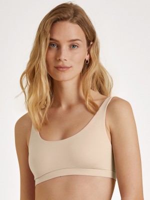 Women Calida Natural Skin Bustier, Cradle To Cradle Certified® Yoga Bubble Gum Pink | 921743-NDC