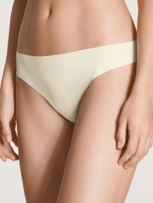 Women Calida Natural Skin String Underwear Star White | 654127-KNO