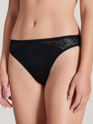 Women Calida Sensual Secrets Brief Underwear Schwarz | 582794-BUO