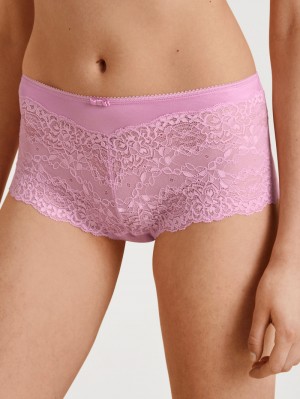 Women Calida Sensual Secrets Shorty Regular Cut Underwear Bubble Gum Pink | 168423-TFI