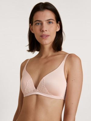 Women Calida Sensual Secrets Soft Bra Underwear Lace Parfait Pink | 259407-GVS