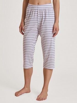 Women Calida Special 3/4 Pants Sleepwear Placid Blue | 640857-QTL