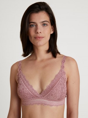 Women Calida Special Soft Bra Underwear Dusky Orchid | 601287-LKA