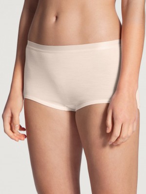 Women Calida True Confidence Panty, High Waist Underwear Light Ivory | 573920-SON