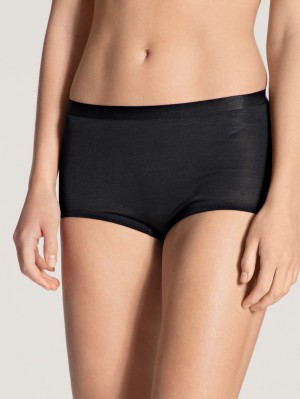 Women Calida True Confidence Panty, High Waist Underwear Ws Schwarz | 914265-SAQ