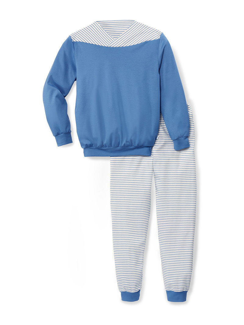 Kids' Calida Boys Youngster Pyjama With Cuff Pyjama Bay Blue | 876351-WPF