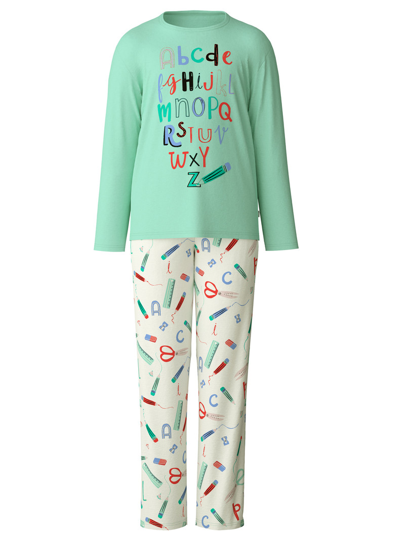 Kids' Calida Kids Abc Pyjama Pyjama Yucca Green | 459603-NCQ