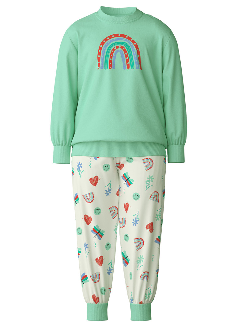 Kids' Calida Toddlers Doodle Pyjama With Cuff Pyjama Yucca Green | 546092-ZRM