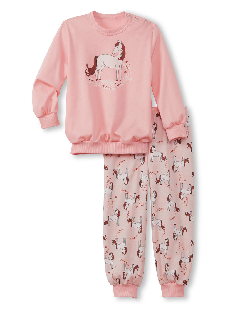 Kids\' Calida Toddlers Horse Pyjama With Cuff Pyjama Light Bloom | 630418-VBZ