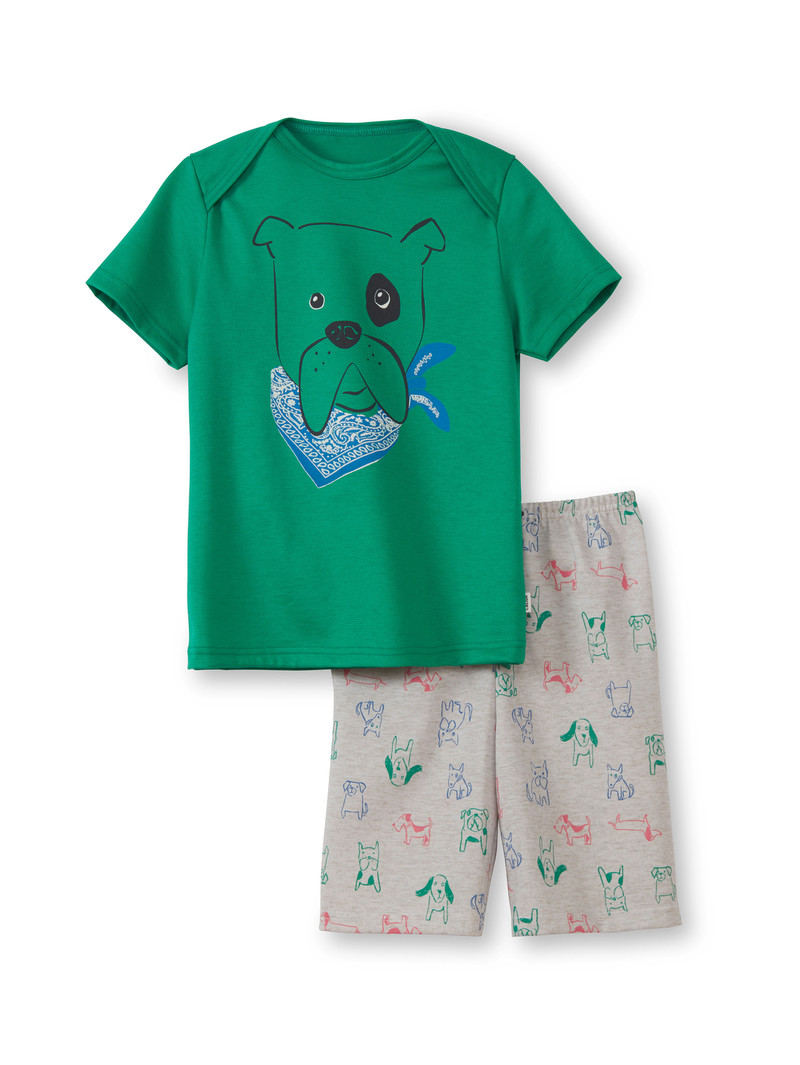 Kids\' Calida Toddlers Puppy Short Pyjama Pyjama Viridis Green | 031926-QRP