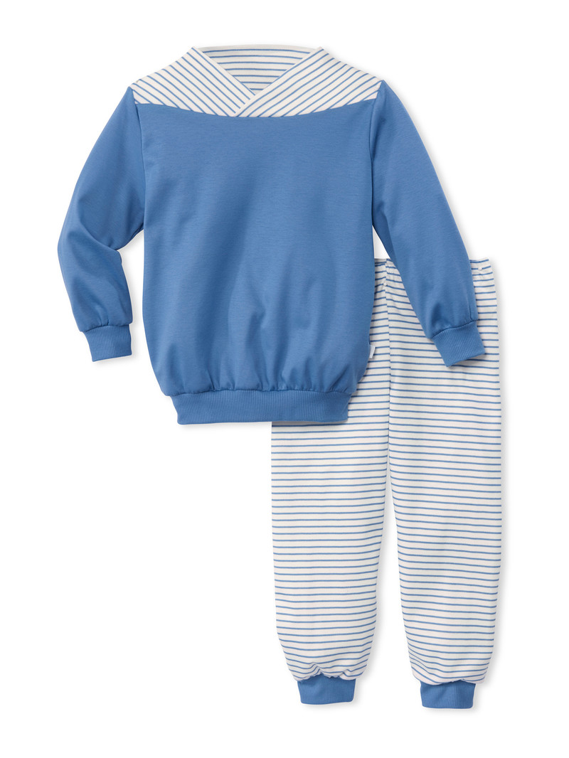 Kids' Calida Toddlers Youngster Pyjama With Cuff Pyjama Bay Blue | 168473-XWY