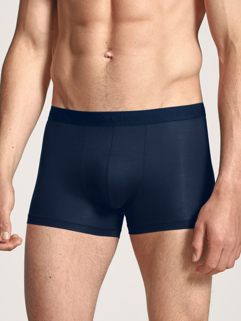 Men Calida Circular Day Boxer Brief, Cradle To Cradle Certified® Underwear Saphir Blue | 857104-IRS