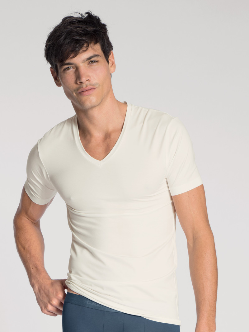 Men Calida Circular Day T-shirt, Cradle To Cradle Certified® Loungewear Star White | 104835-LRP