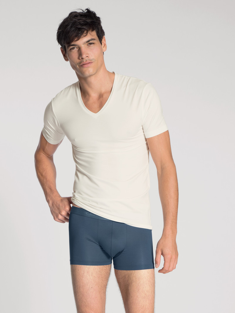 Men Calida Circular Day T-shirt, Cradle To Cradle Certified® Underwear Star White | 740369-ZLE