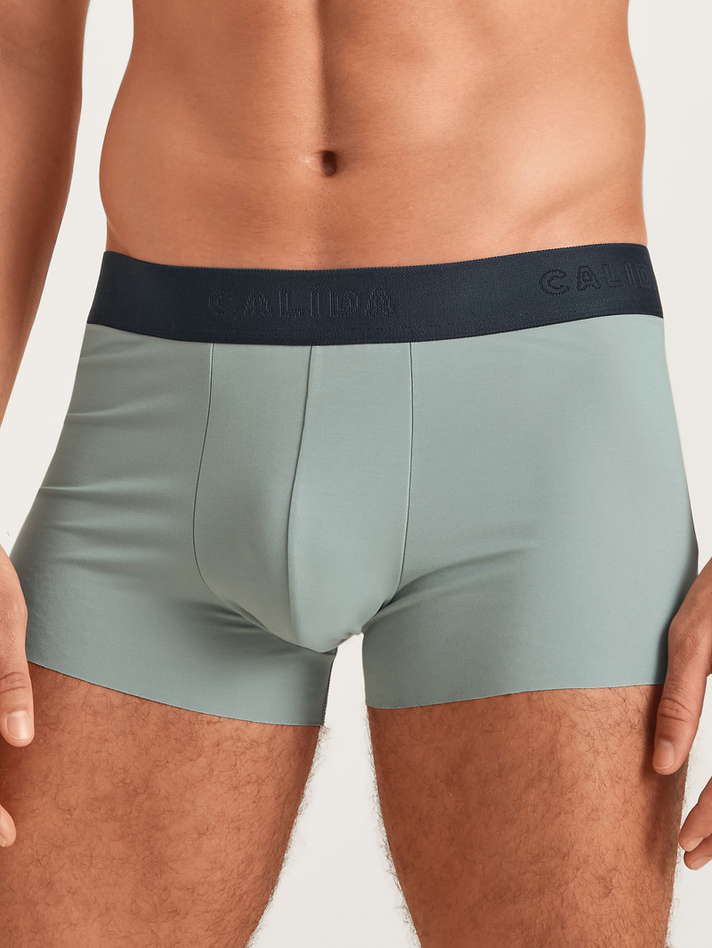 Men Calida Clean Line Boxer Brief With Elastic Waistband Underwear Slate Grey | 052174-QML