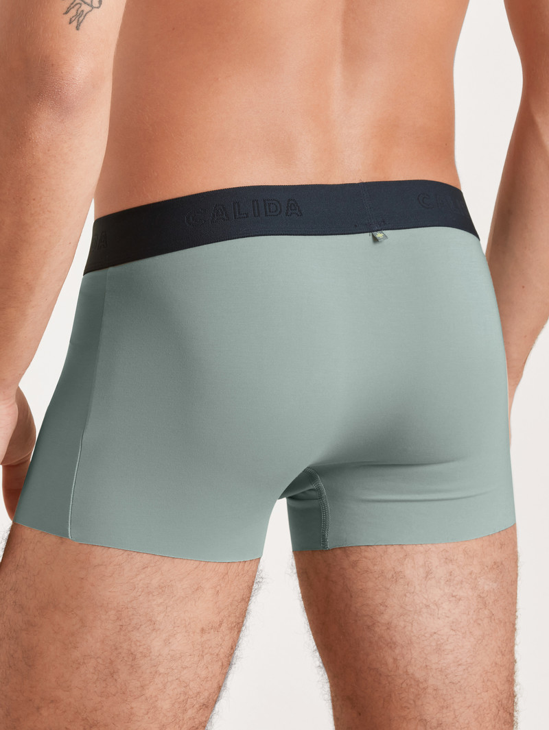 Men Calida Clean Line Boxer Brief With Elastic Waistband Underwear Slate Grey | 052174-QML