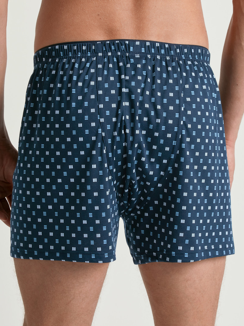 Men Calida Cotton Choice Boxer Shorts Underwear Storm Blue | 894670-CJW