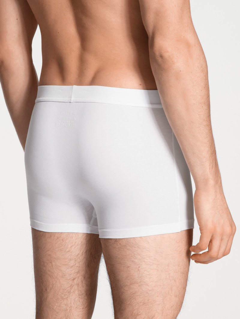 Men Calida Cotton Code Boxer Brief Underwear Weiss | 278409-EKA