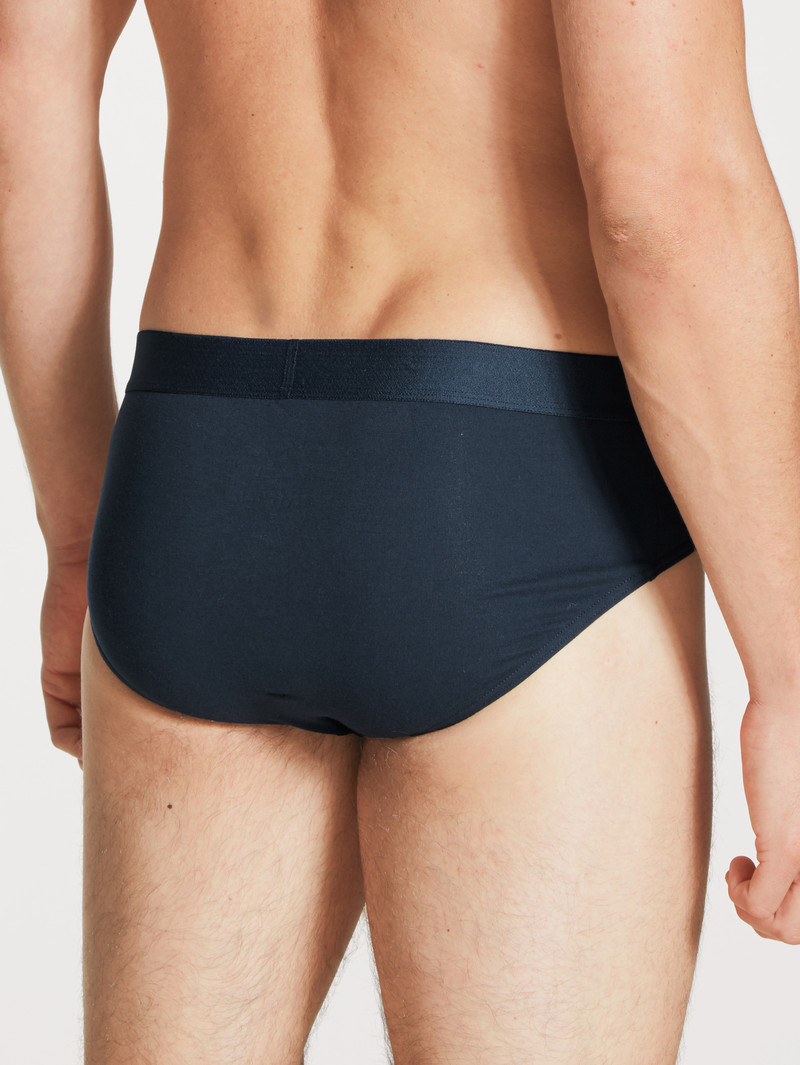 Men Calida Cotton Code Brief Underwear Dark Sapphire | 854160-IZD