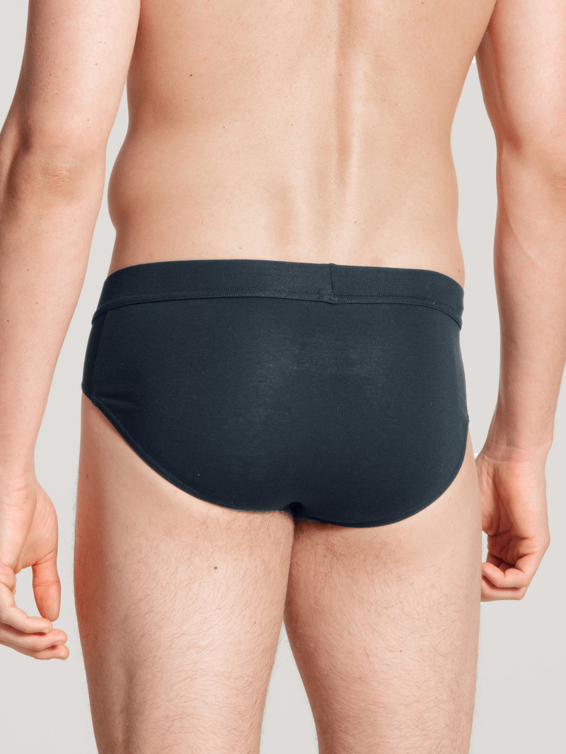 Men Calida Cotton Code Brief Underwear Dark Sapphire | 789623-RJS