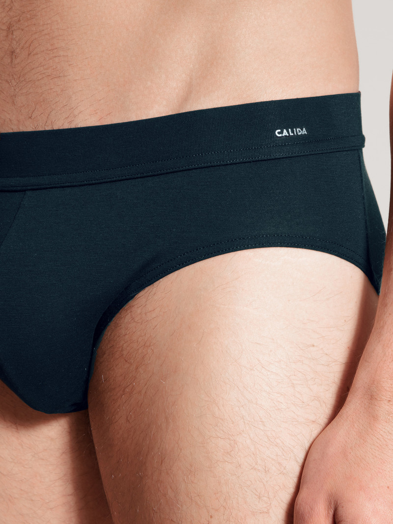 Men Calida Cotton Code Brief Underwear Dark Sapphire | 789623-RJS