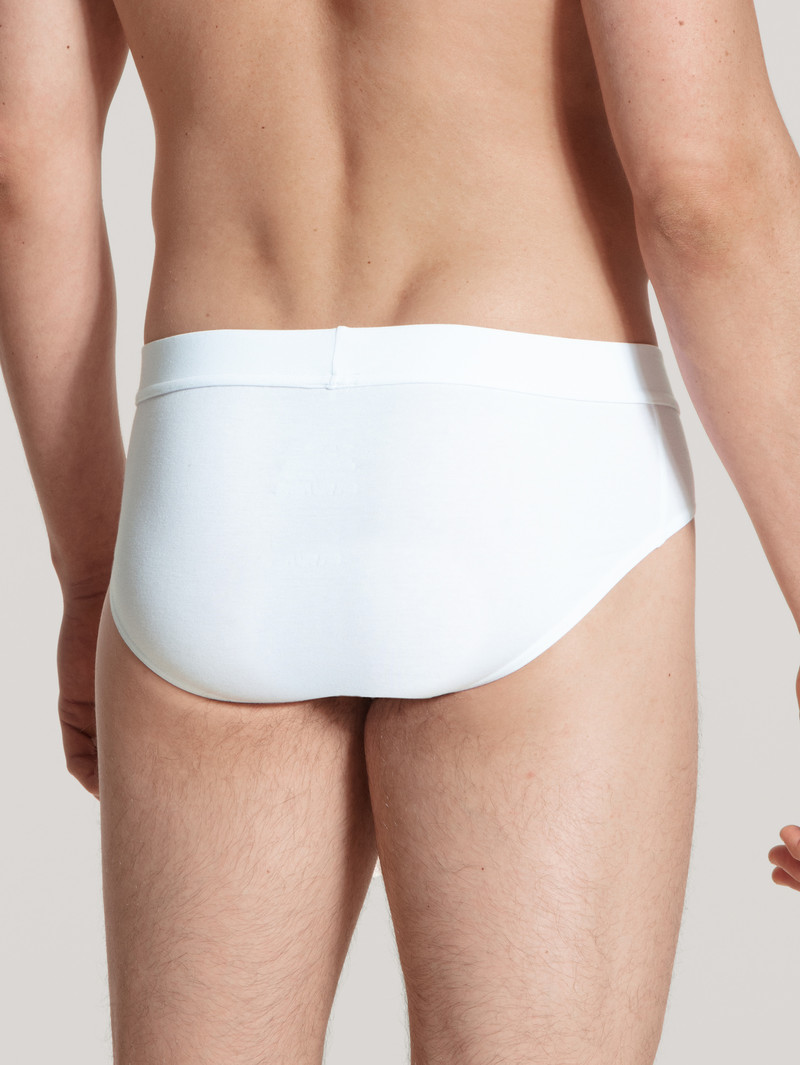 Men Calida Cotton Code Brief Underwear Weiss | 816239-HYB