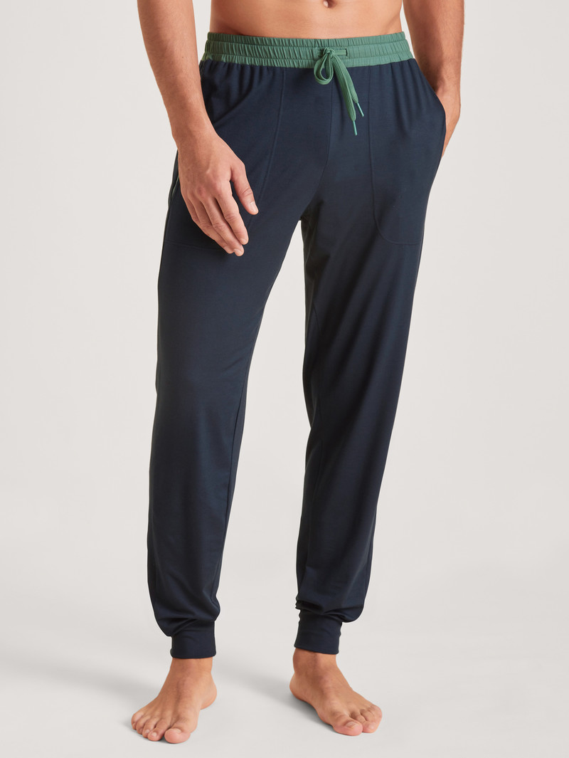 Men Calida Dsw Balancing Pants Sleepwear Dark Sapphire | 369801-IJA