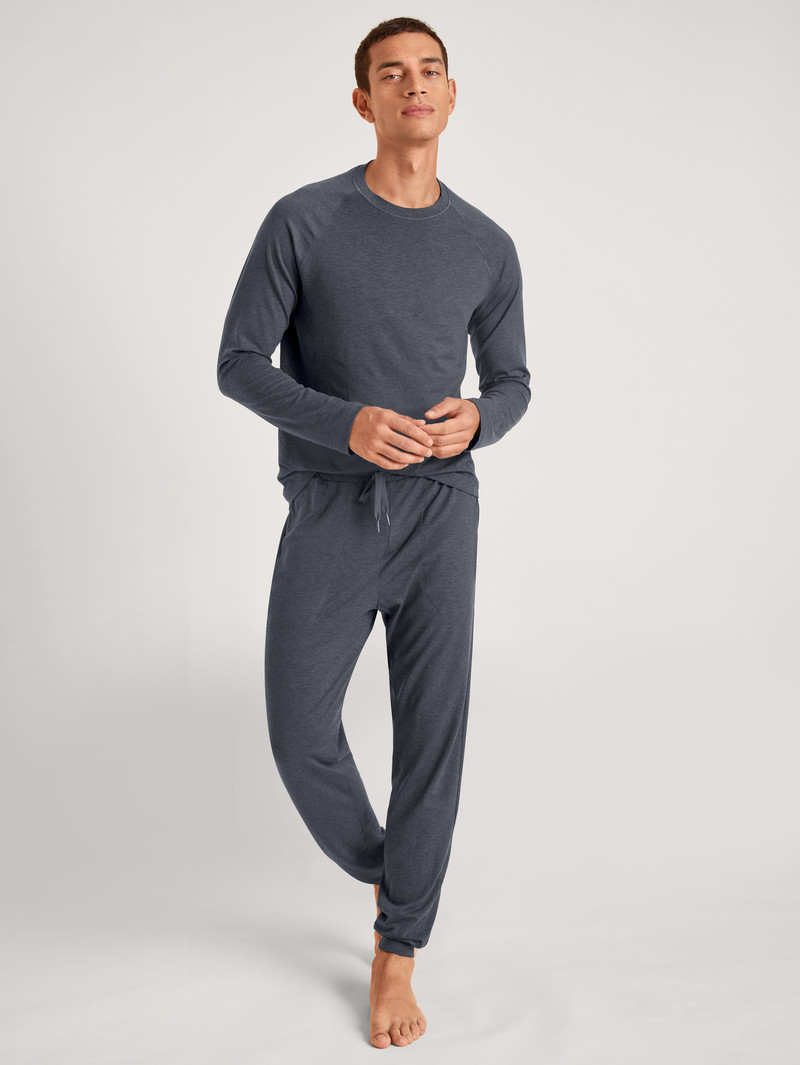 Men Calida Dsw Warming Pants Sleepwear Anthrazit | 489372-TCZ