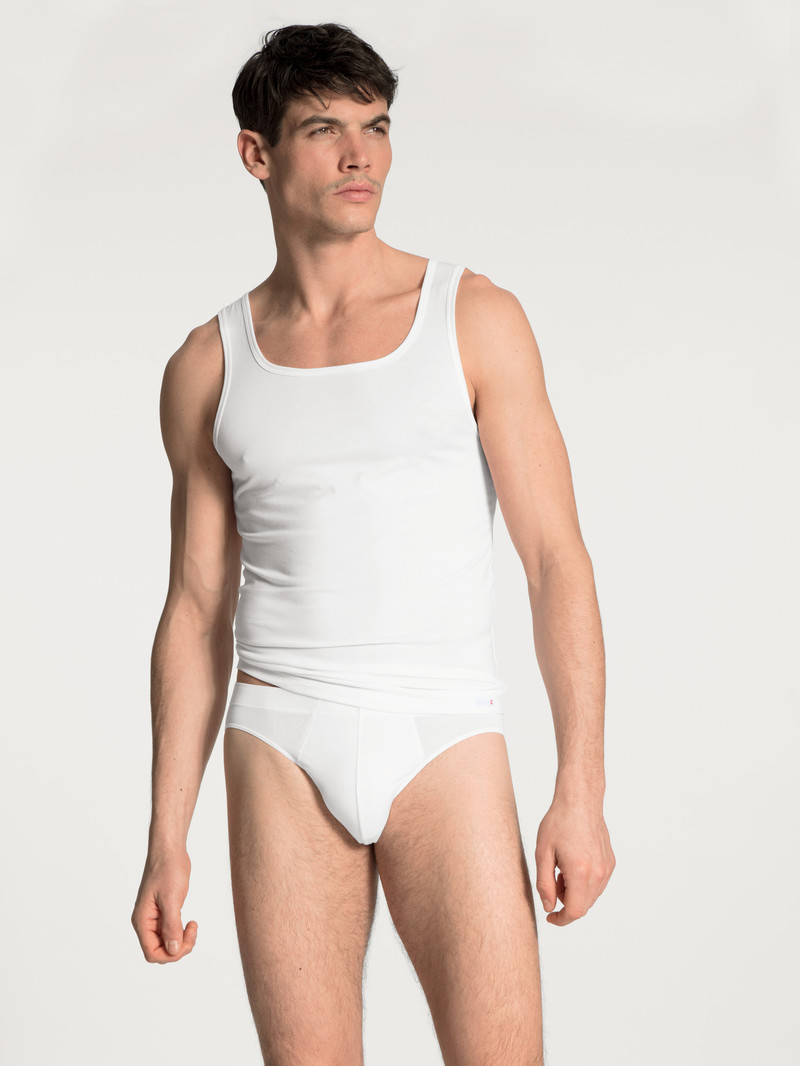 Men Calida Evolution Athletic Shirt Underwear Weiss | 645329-PBV