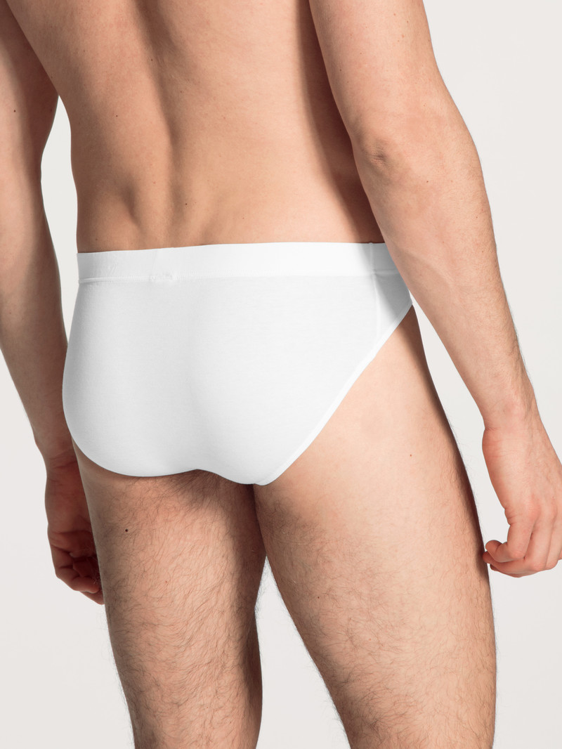 Men Calida Evolution Mini Brief Underwear Weiss | 792438-LWQ